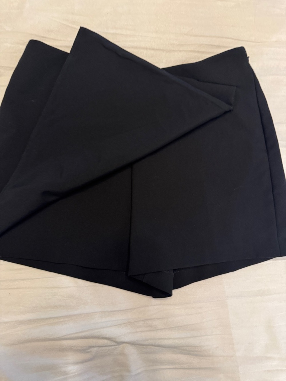 Zara Black Wrap-Front Skort- Size M - Picture 3 of 4